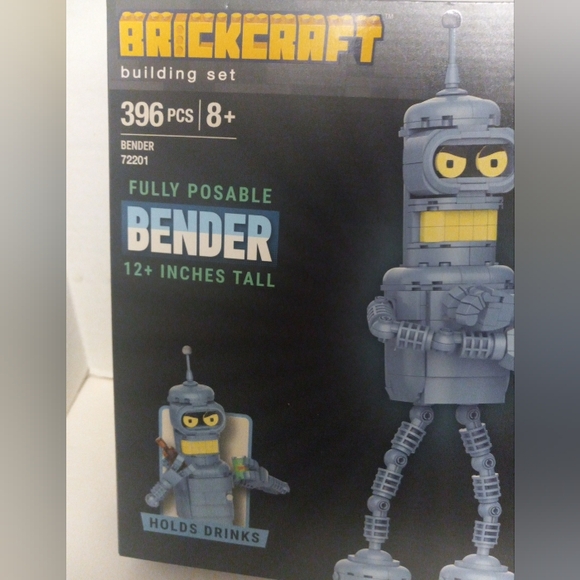 Futurama Robot Bender Brickcraft Building 396 Piece Set- New In Box - Picture 2 of 6
